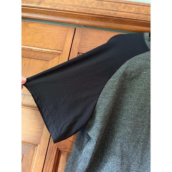 01.Algo Men's Olympia Raglan Colorblock Tee Short Sleeve Gray Black Size XL - Picture 4 of 7